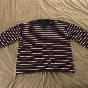Brandy Melville - Red Blue Striped - Long Sleeve